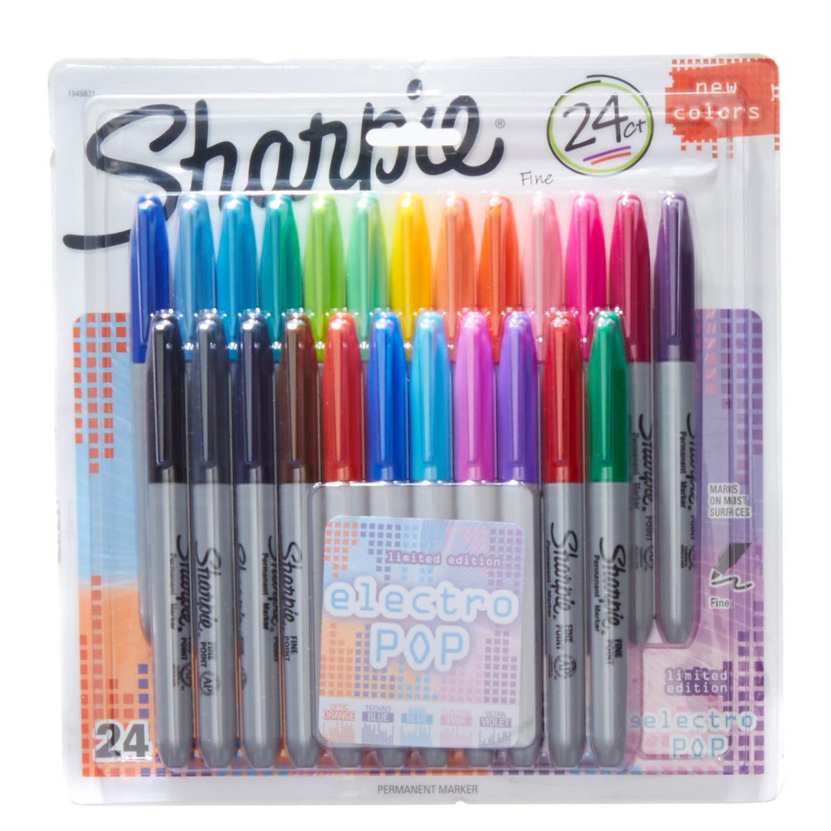 Sharpie Multi-coloured Fine Permanent Markers - Pack of 24