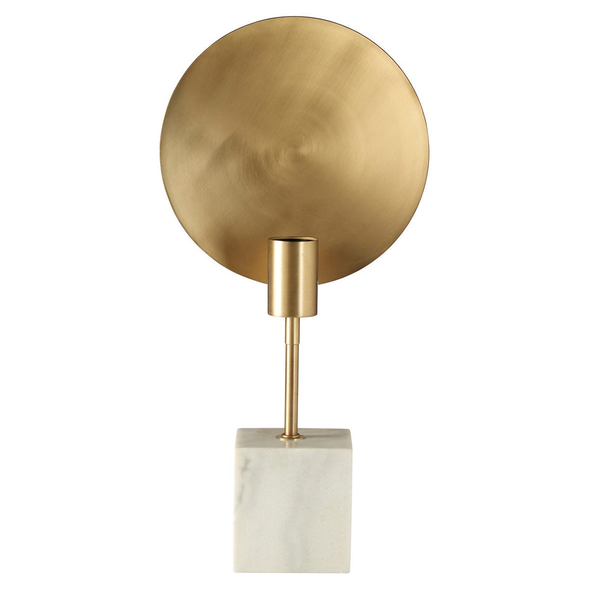 Interiors By Premier Table Lamp - Brushed Brass Finish/White Marble