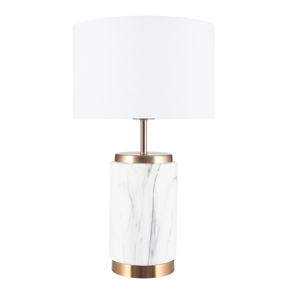 Marble Effect and Brass Ceramic Table Lamp