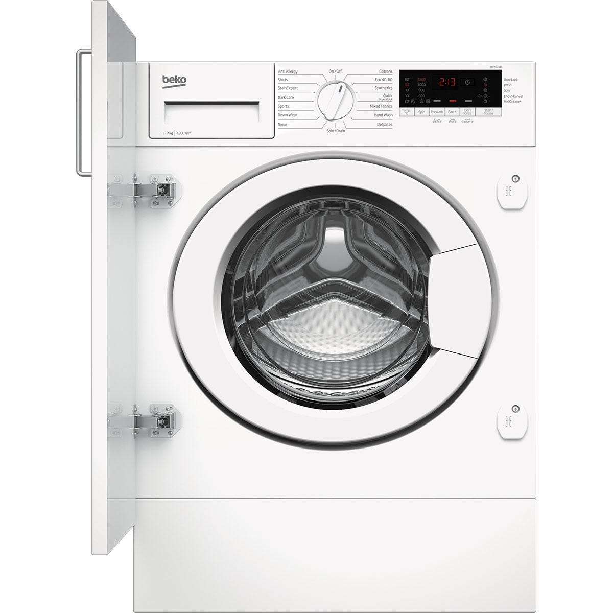 Beko WTIK72111 7kg 1200rpm Integrated Washing Machine - White