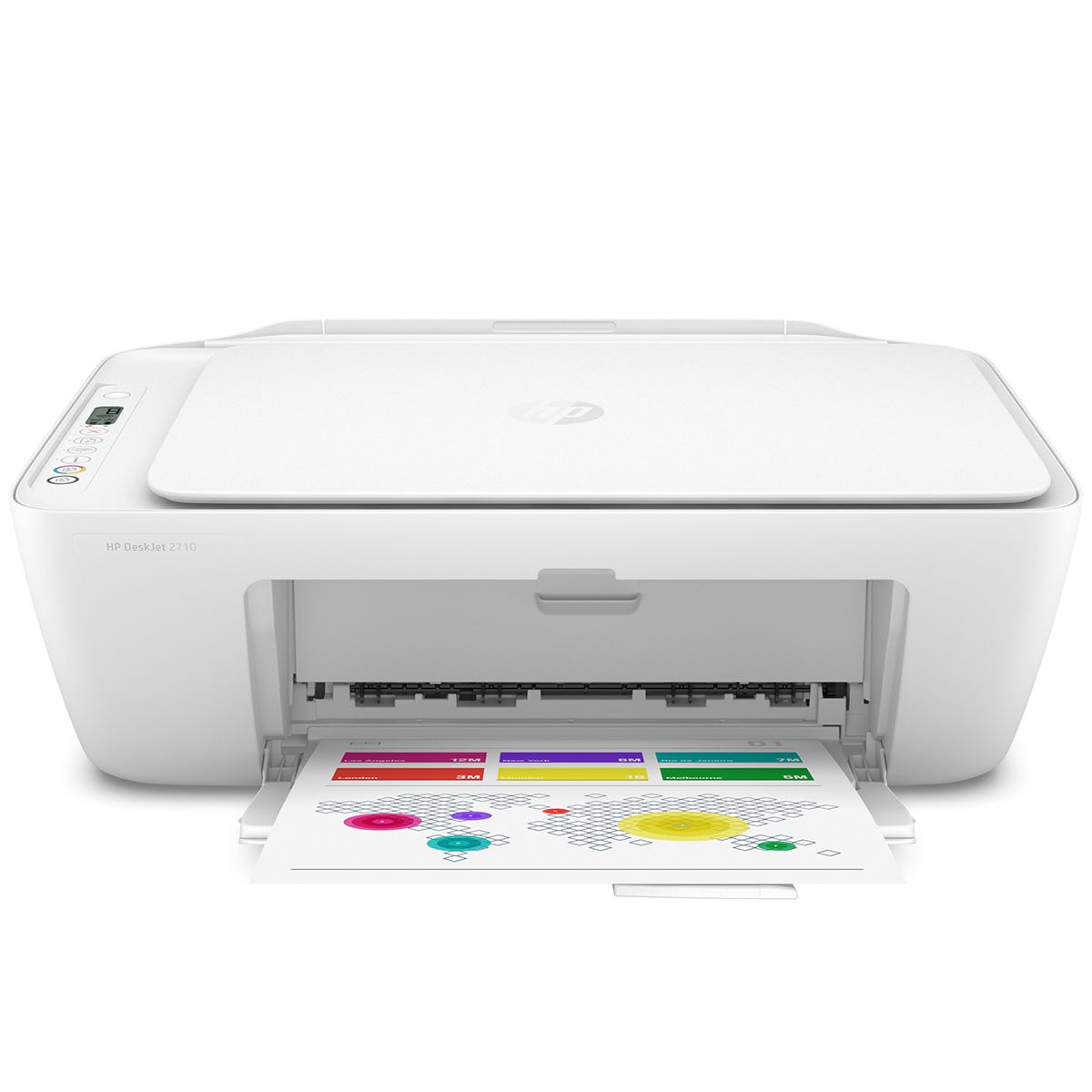 HP Deskjet 2710 Wireless All-in-One Printer - White