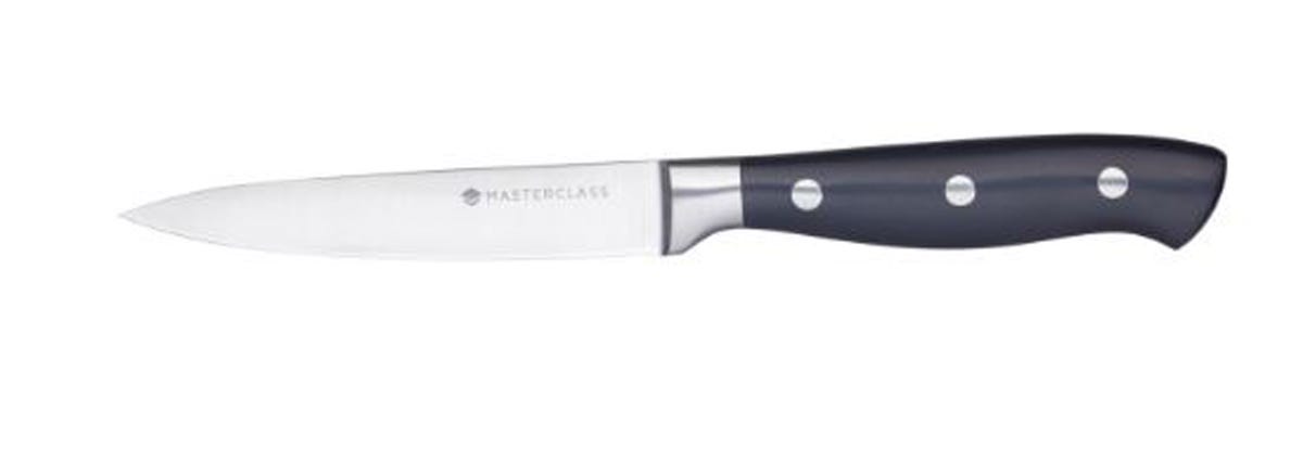 MasterClass Stainless Steel Utility Knife with EdgeKeeper Knife Sharpener Sheath - 11.5cm
