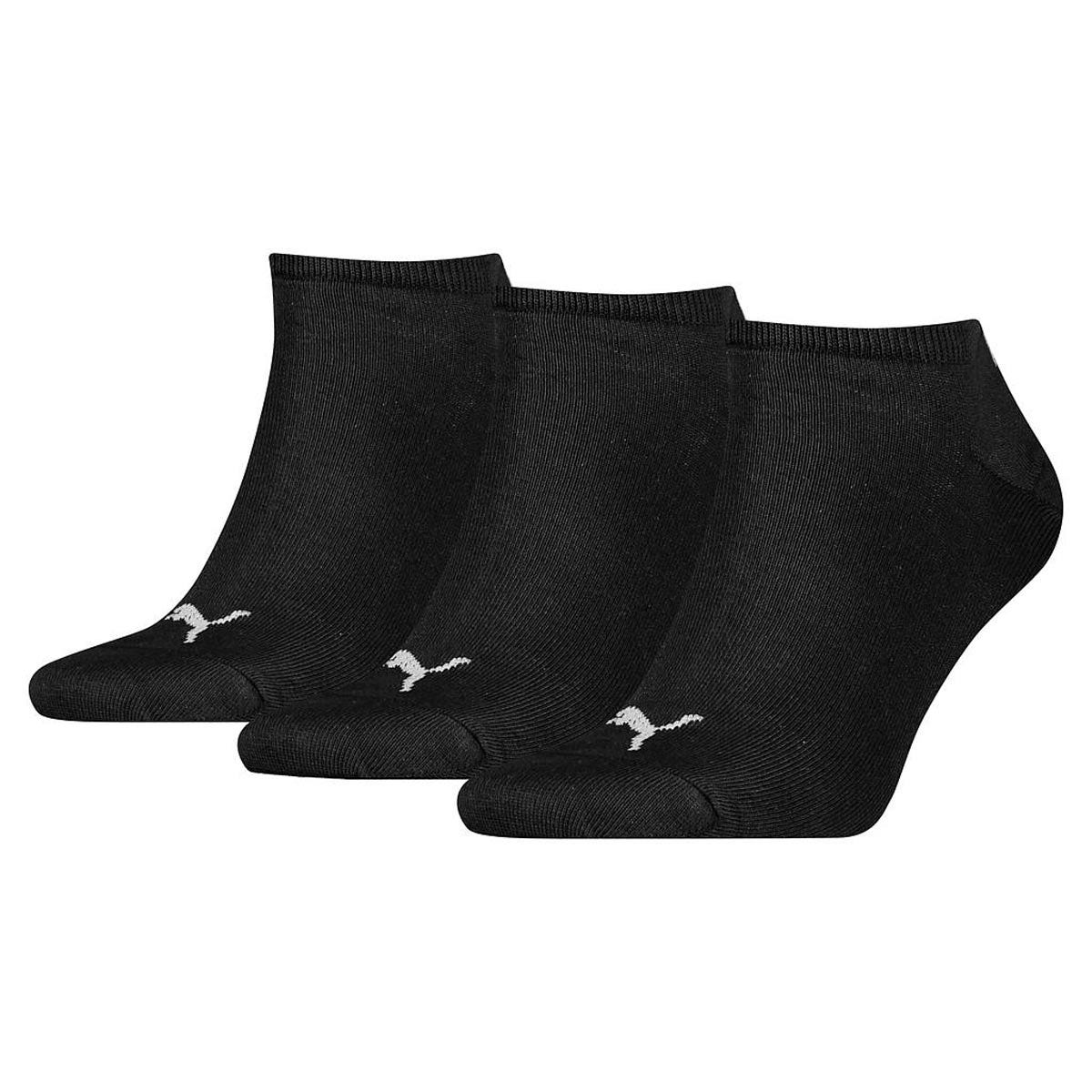Puma Sneaker Invisible Socks (3 Pairs) (12-14, Black)