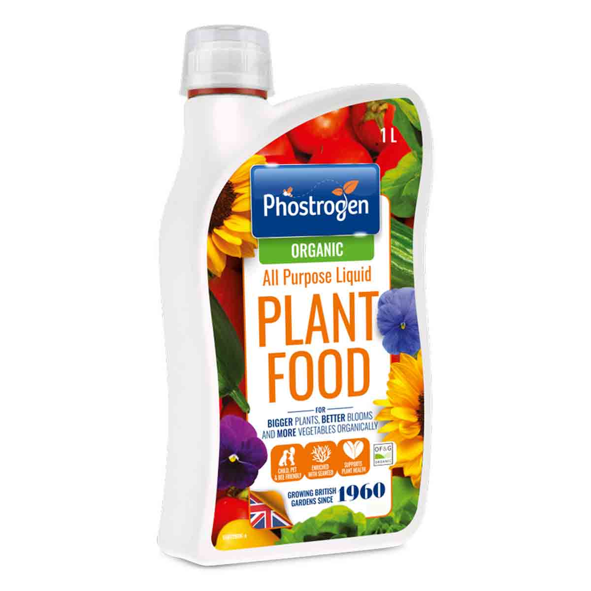 Phostrogen Organic All Purpose Liquid Plant Food 1Lt