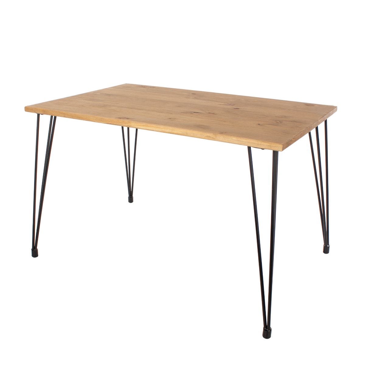 Core Products Augusta Rectangle 118Cm Dining Table With Black Metal Legs