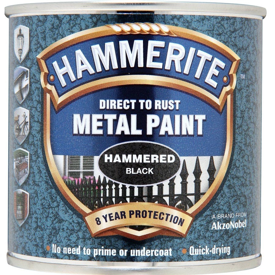 Hammerite Direct to Rust Metal Paint 250ml - Black