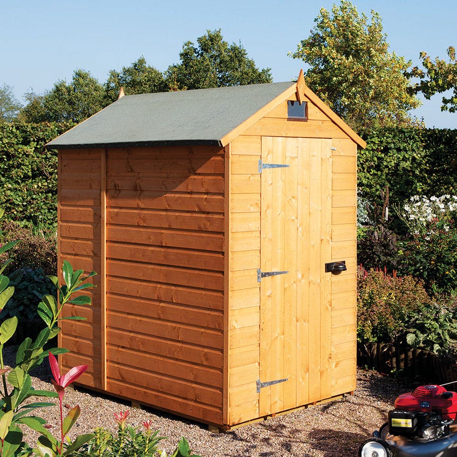 Rowlinson 5ft x 7ft Security Apex Wooden Garden Shed