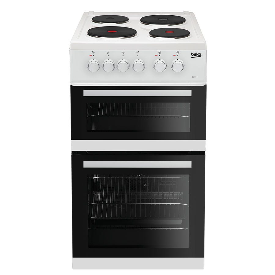 Beko KD533AW Double Oven 91L Electric Cooker - White