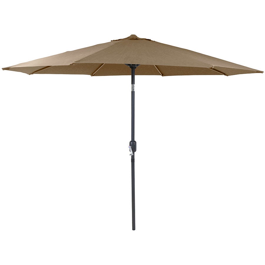 Charles Bentley 2.7M Metal Crank and Tilt Parasol (base not included) - Taupe