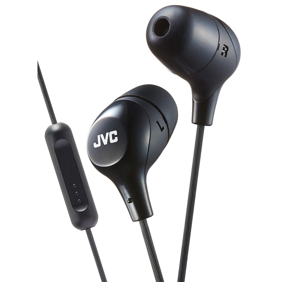 JVC Marshmallow Custom Fit In-Ear Headphones with Remote & Mic - Black