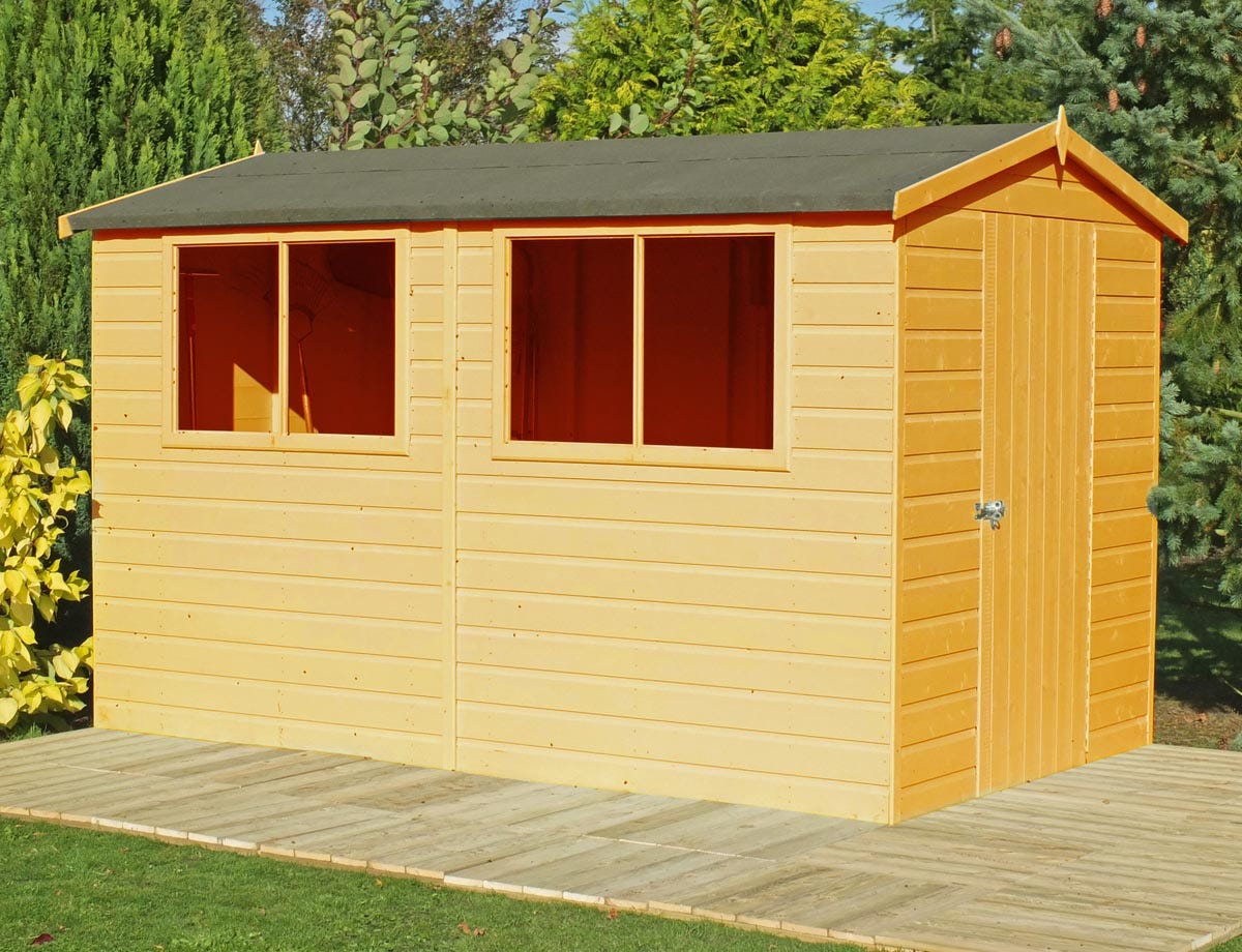 Shire Lewis Handmade Shed - 10ft x 6ft