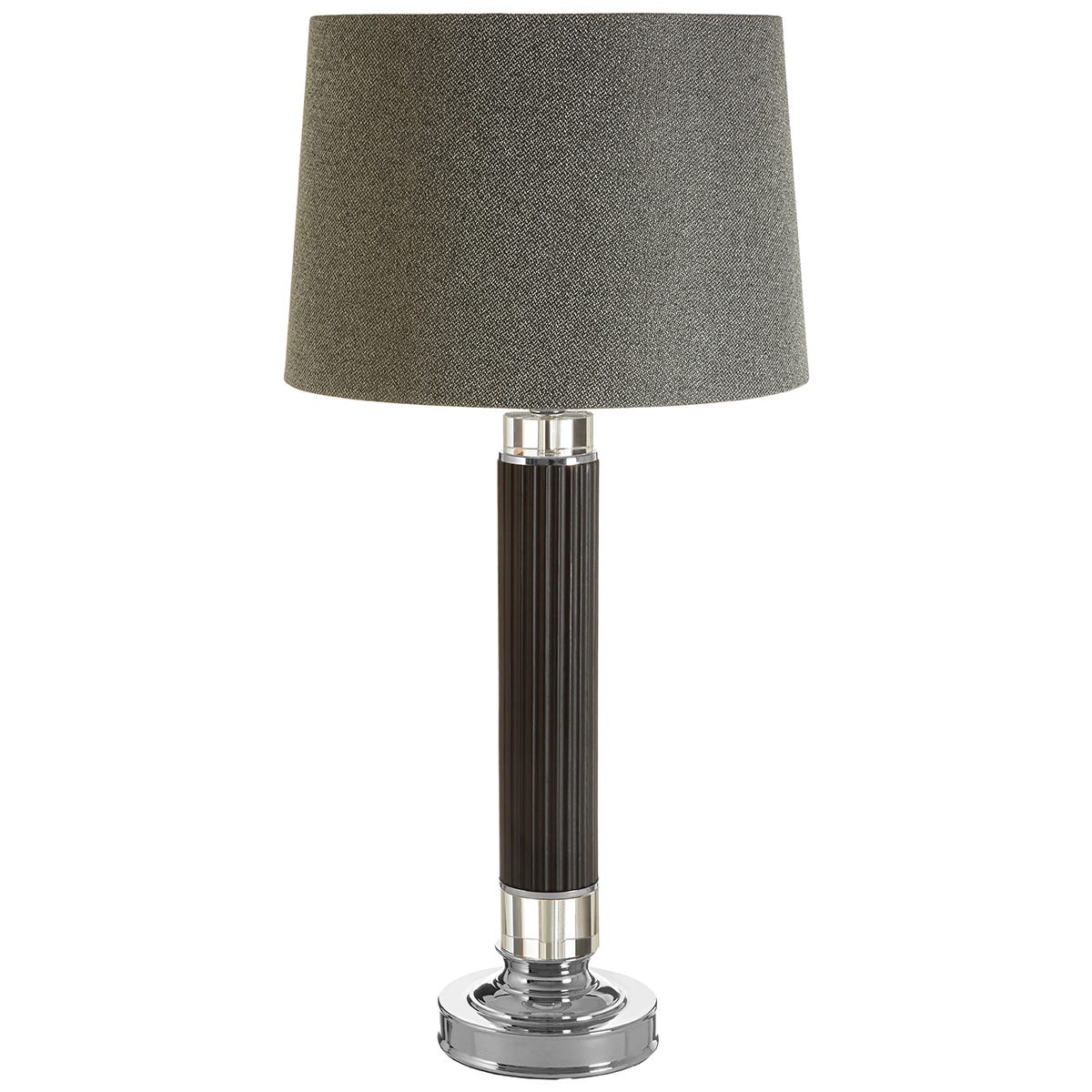 Premier Housewares Ulrika Table Lamp with Grey Linen Shade