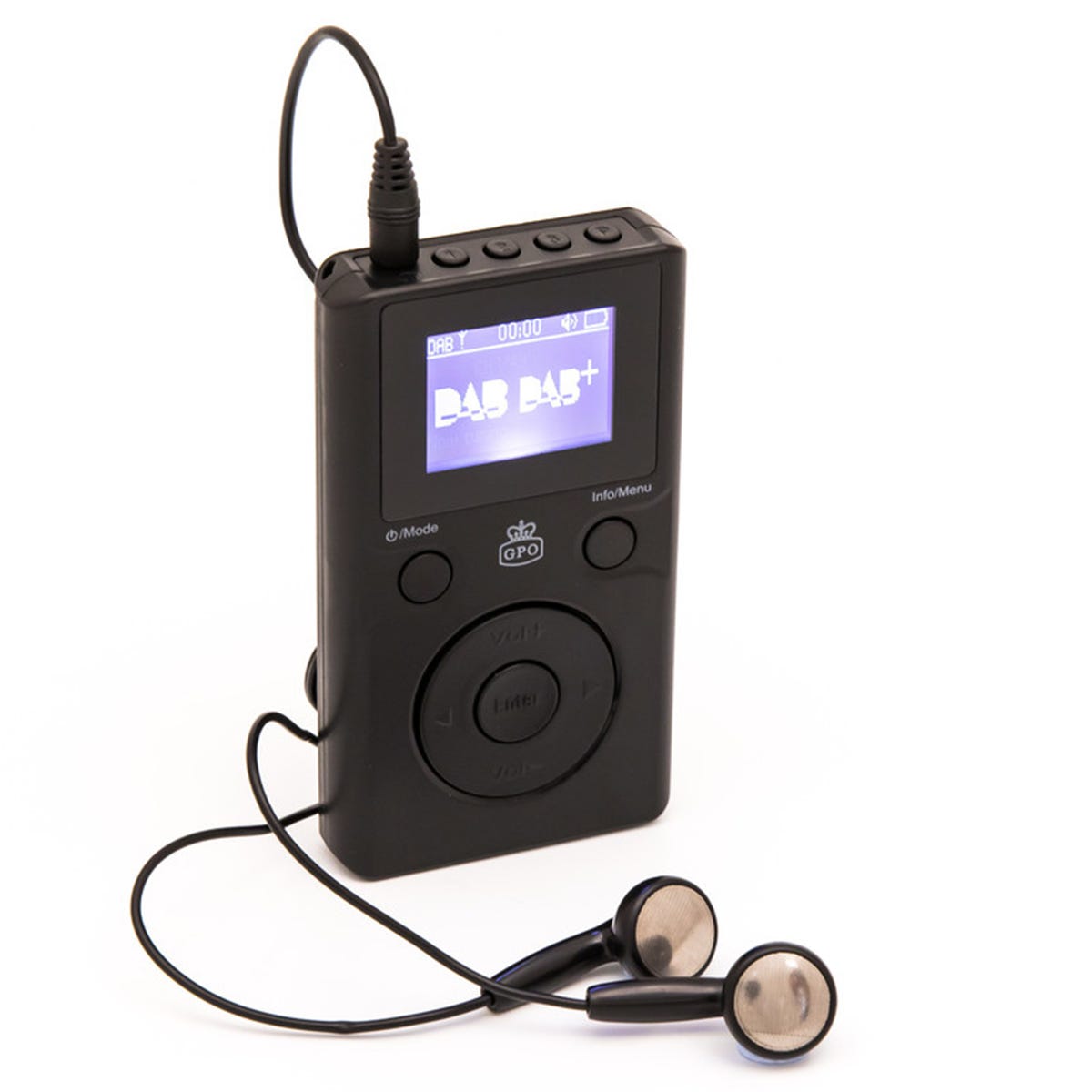GPO Pocket Portable DAB+ FM Radio - Black