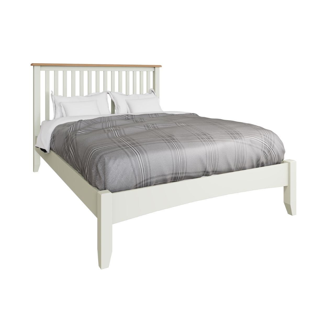 Kettle Interiors Two Tone Oak & White Double Bed Frame