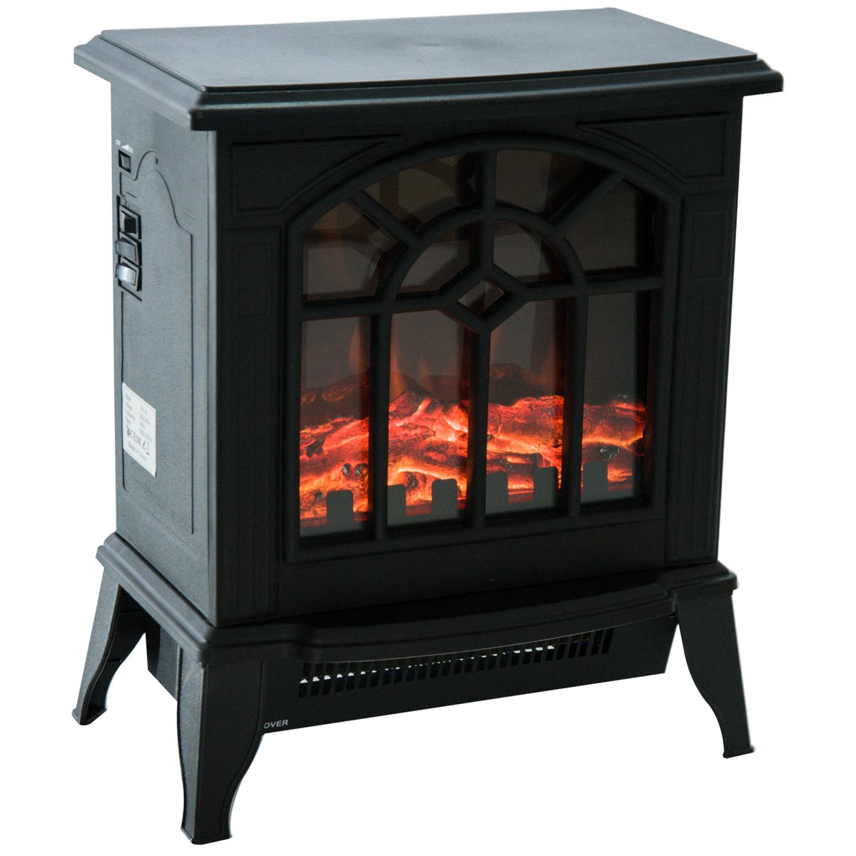 Etna Freestanding Electric 1800W Fireplace Heater with LED Flame Effect 900