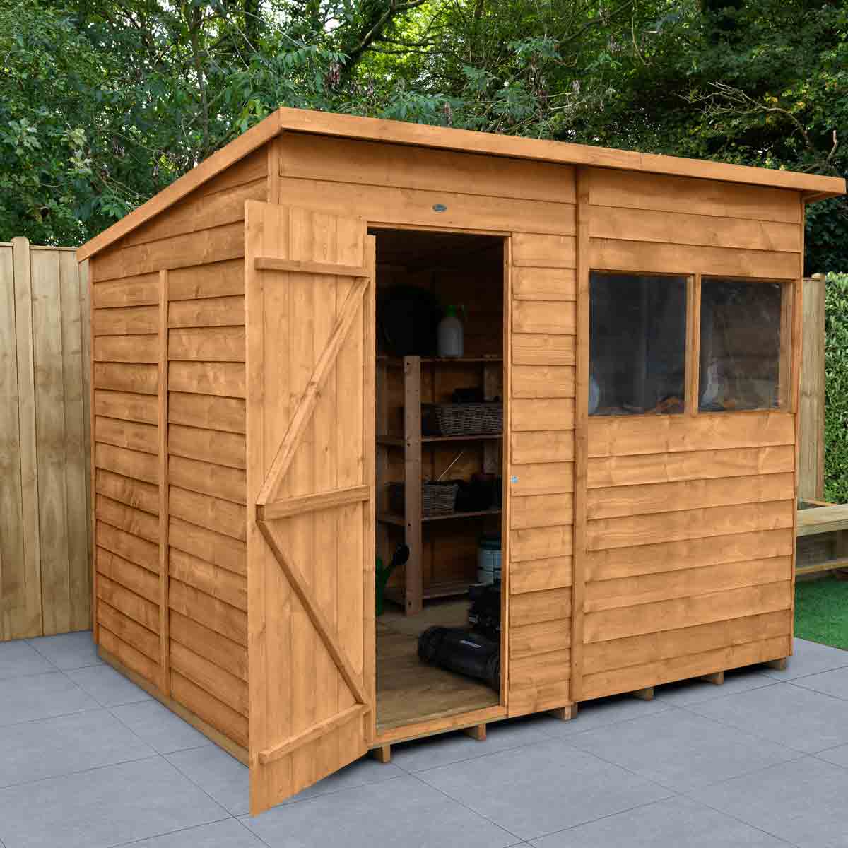 Forest Garden Overlap Dip Treated 8' x 6' Pent Shed