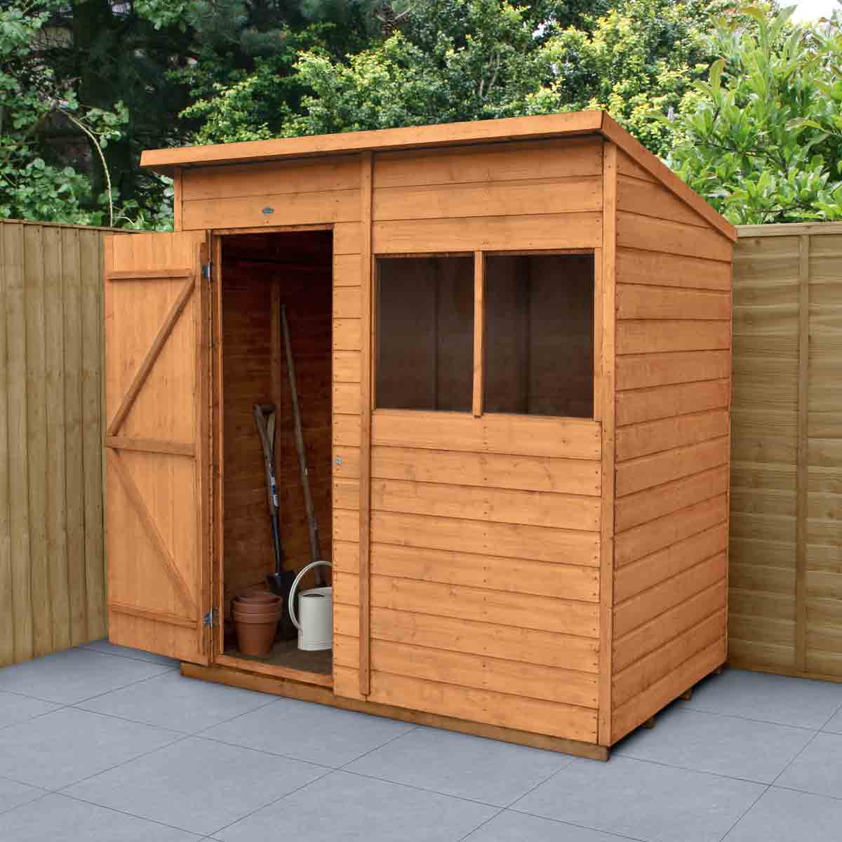 Forest Garden 6' x 4' Shiplap Dip Treated Pent Shed