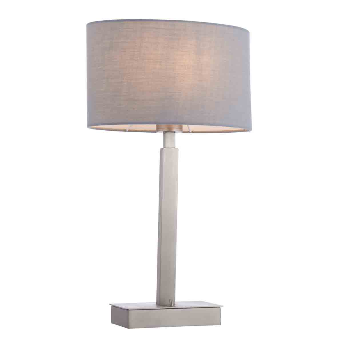 Crossland Grove Porton Ellipse Table Lamp Nickel/Grey