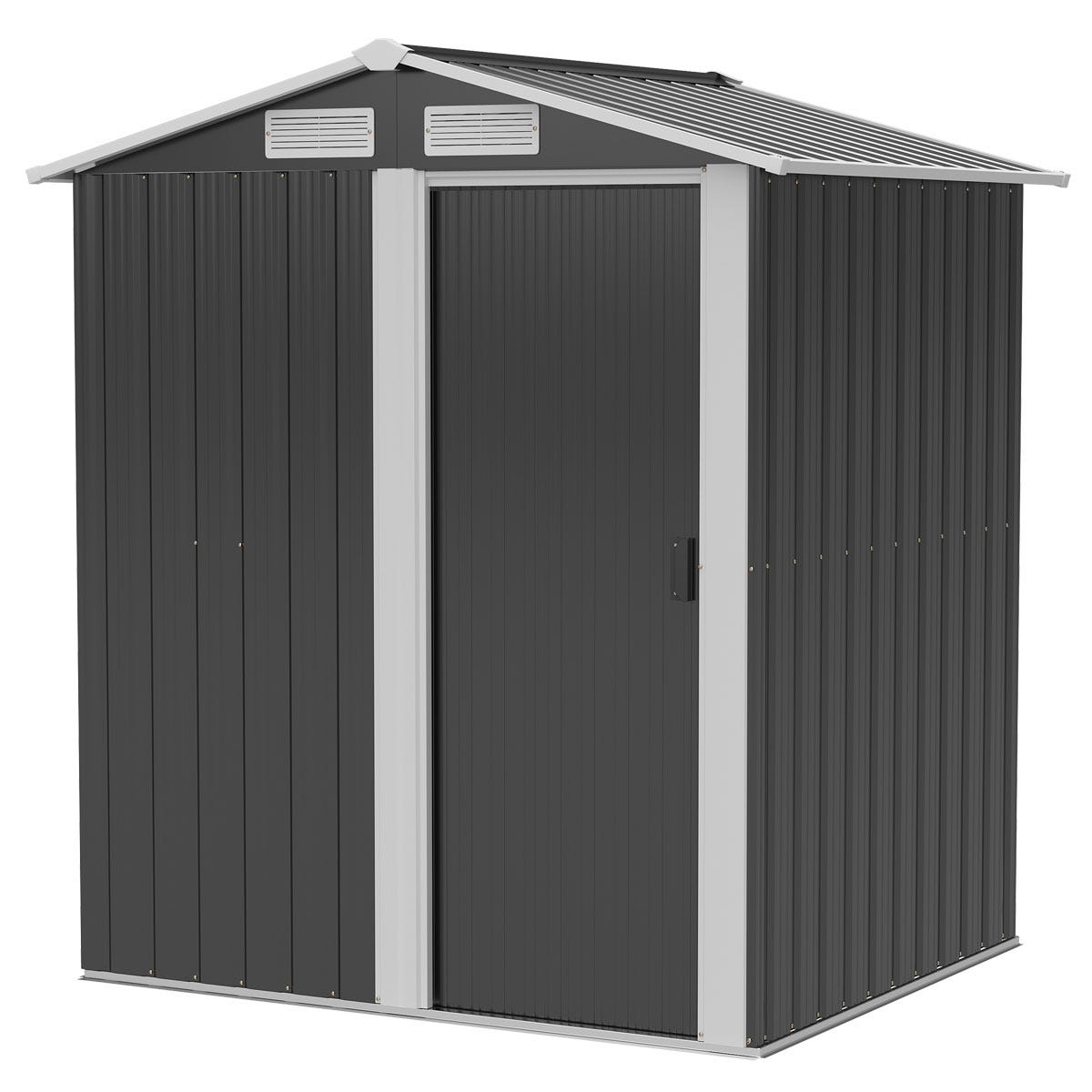 Outsunny 5 x 4ft Outdoor Storage Shed w/ Sliding Door - Grey