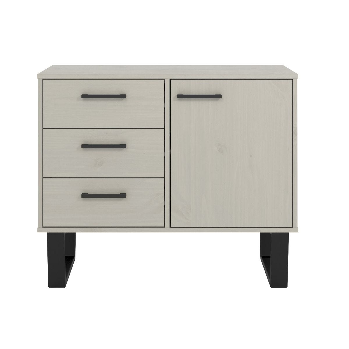 Core Products Texas Small Sideboard With 1 Door 3 Drawers Grey