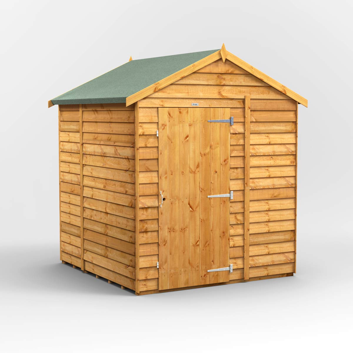 6X6 Power Overlap Apex Windowless Shed