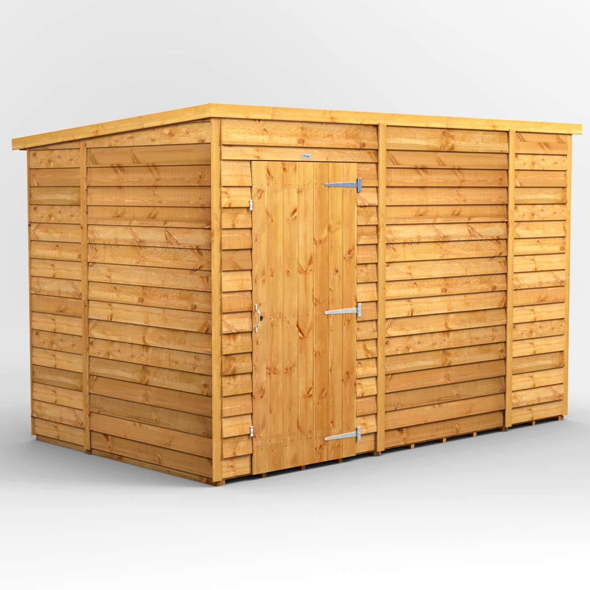10X6 Power Overlap Pent Windowless Shed