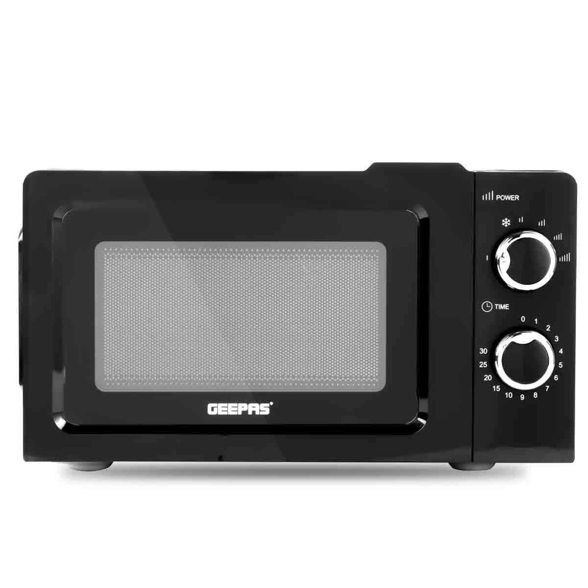 Geepas Gmo1899-bl 20L 700W Solo Manual Microwave - Black