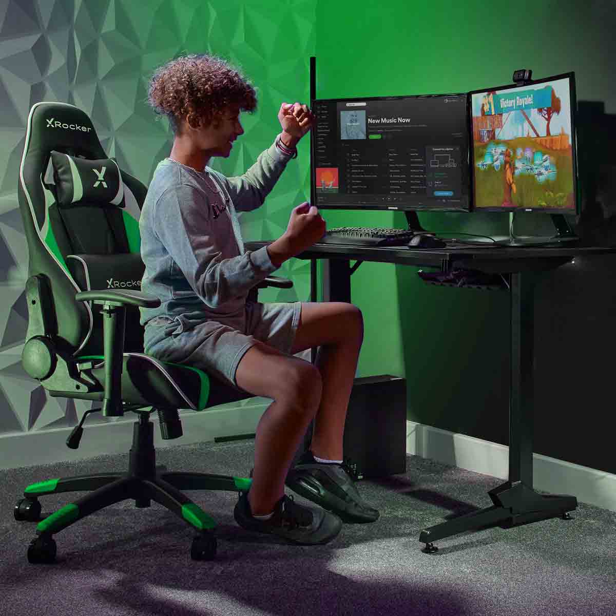 X Rocker Agility Junior PC Gaming Chair - Green