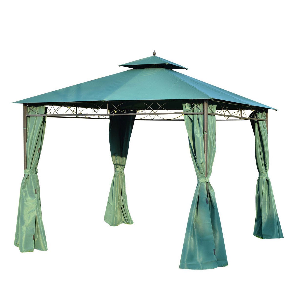 Outsunny 3 X 3M Metal Garden Gazebo Marquee Party Tent Canopy Pavilion Sidewalls