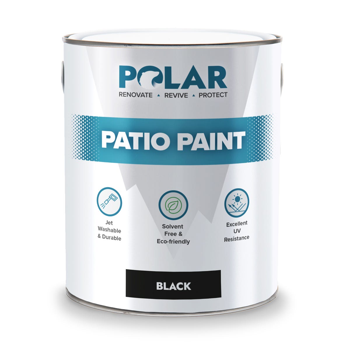 Polar Patio Floor Paint - Black - 5L