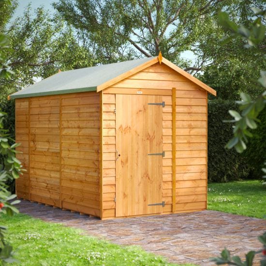10X6 Power Overlap Apex Windowless Shed