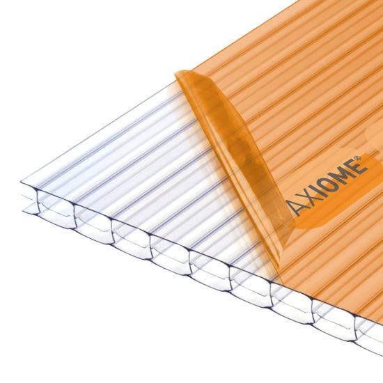 Axiome Clear 16mm Multiwall Polycarbonate Roofing Sheet - 1250 x 3000mm