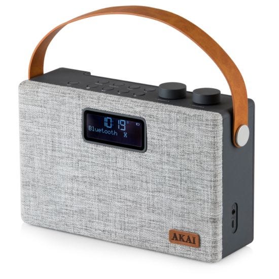 AKAI Bluetooth DAB + Radio - Grey