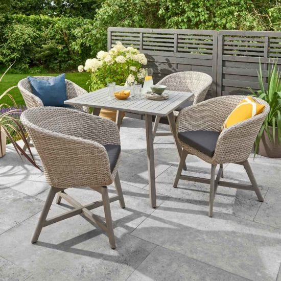 Norfolk Leisure Chedworth Outdoor Dining Set - Grey