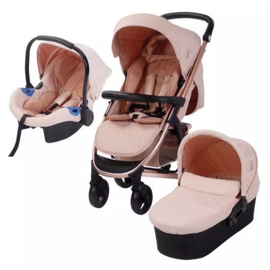 My Babiie Billie Faiers MB200 Travel System - Rose Gold and Blush
