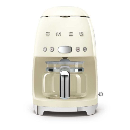 Smeg DCF02CRUK 50s Retro Style 1050W Drip Filter Coffee Machine - Cream