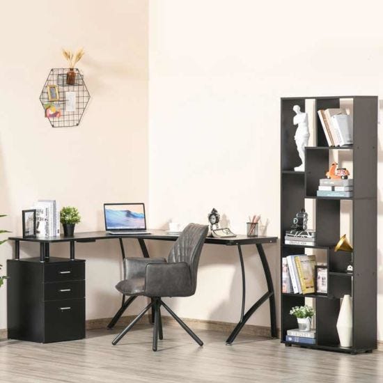 Details about   Modern Computer Table Desk Home Office Study Workstation Table w/ Shelf/Drawers 