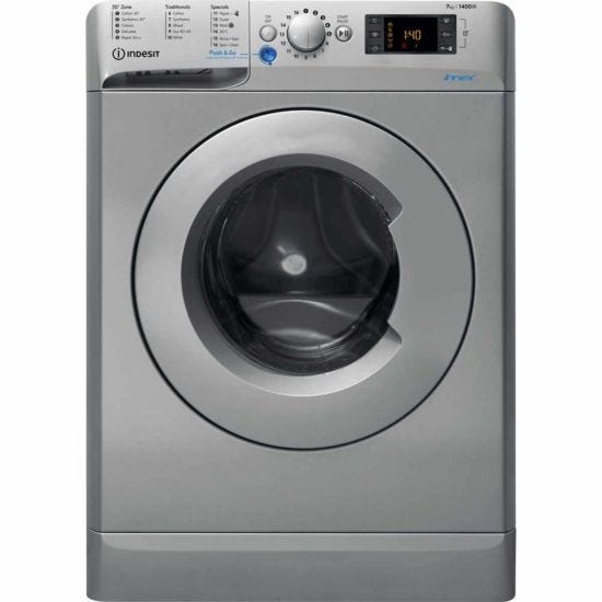 Indesit BWE71452SUKN 7kg 1400rpm Washing Machine - Silver