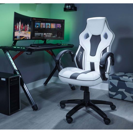 Maverick Pc Office Gaming Chair - White & Black