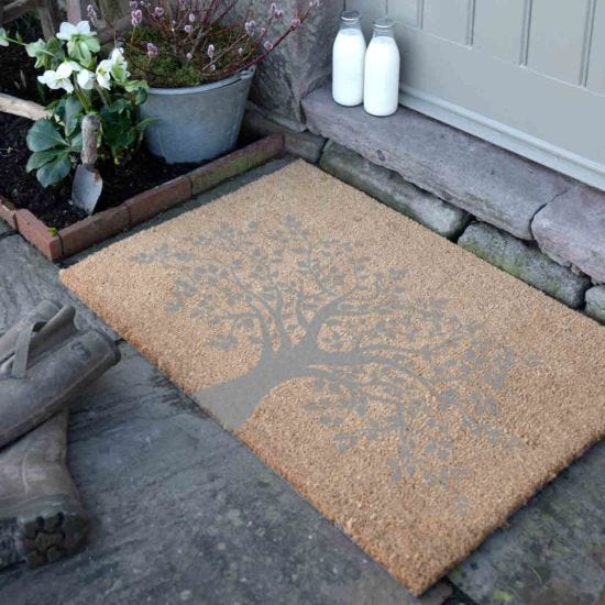 Country Home Tree Of Life Extra Large Grey Doormat