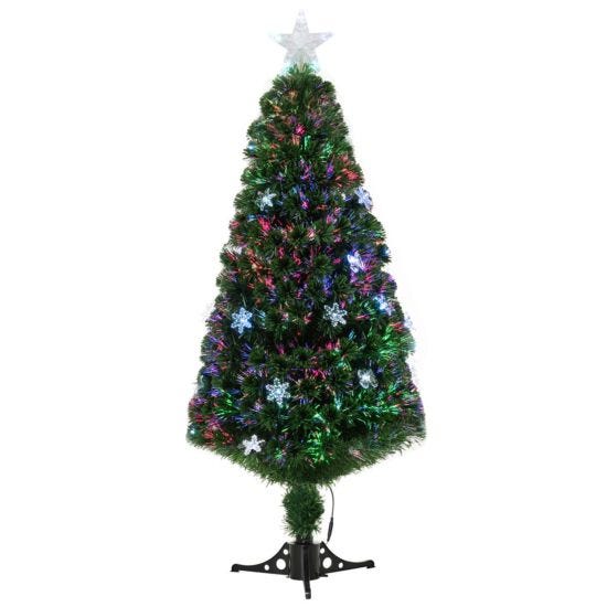 Bon Noel 5' Prelit Artificial Christmas Tree w/Fibre Optic
