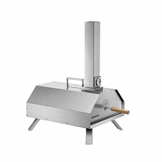 Haven Wood 11'' Pizza Oven w/ Raincover And Pizza Paddle - Silver