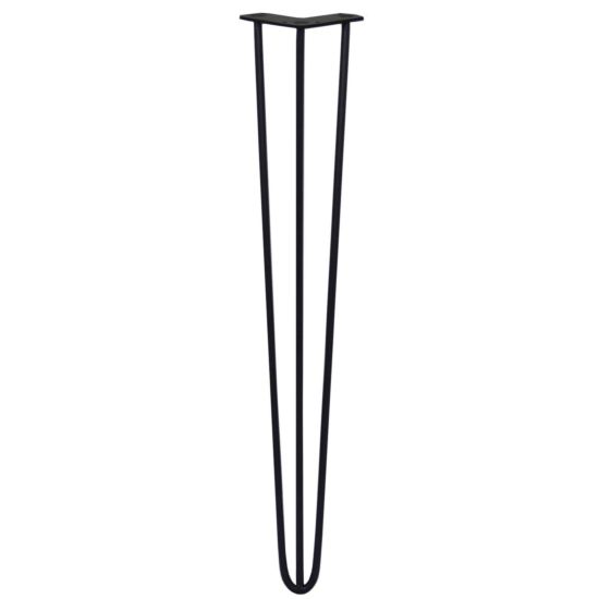 4 X Hairpin Leg - 28 - Black - 3 Prong - 10M