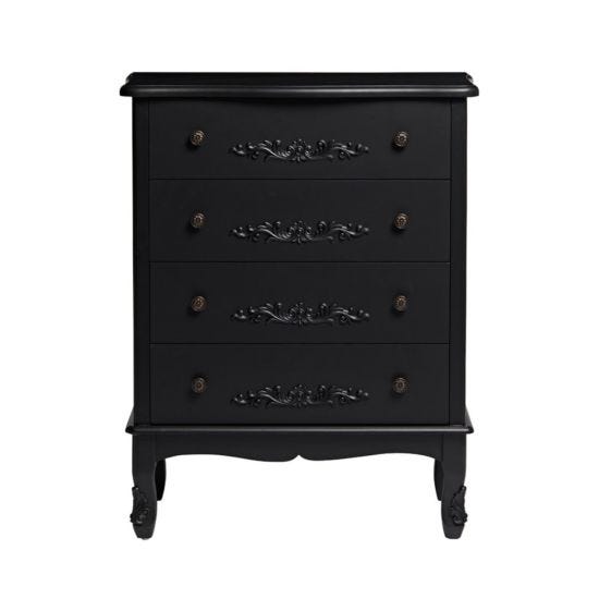 LPD Furniture Antoinette 4 Drawer Chest Black