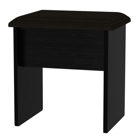 Tedesca Dressing Table Stool - Black