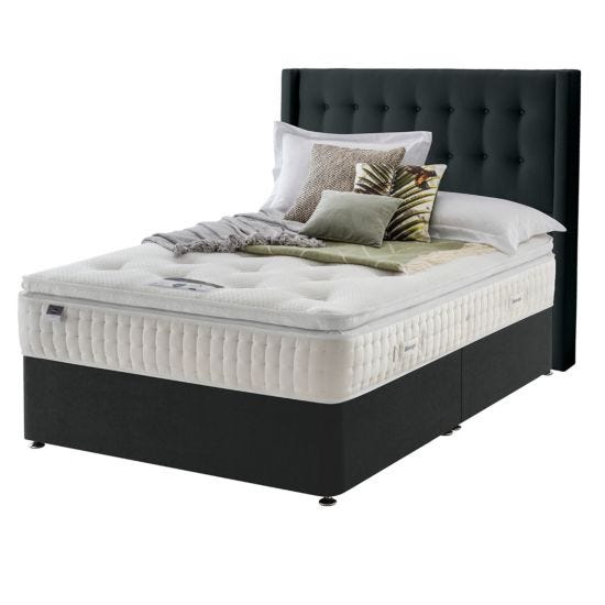 Silentnight Mirapocket Latex 1400 Non Storage Divan Bed - Ebony No Headboard Super King