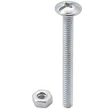 Select Hardware Roofing Nuts & Bolts Bright Zinc Plated M6X12 (15 Pack)