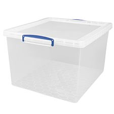 Really Useful 62L Nestable Storage Box - Clear