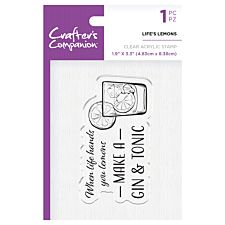 Crafter's Companion Clear Acrylic Stamps - Life's Lemons