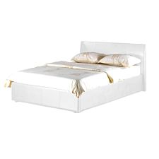 Fusion Storage PU Faux Leather Small Double Bed White
